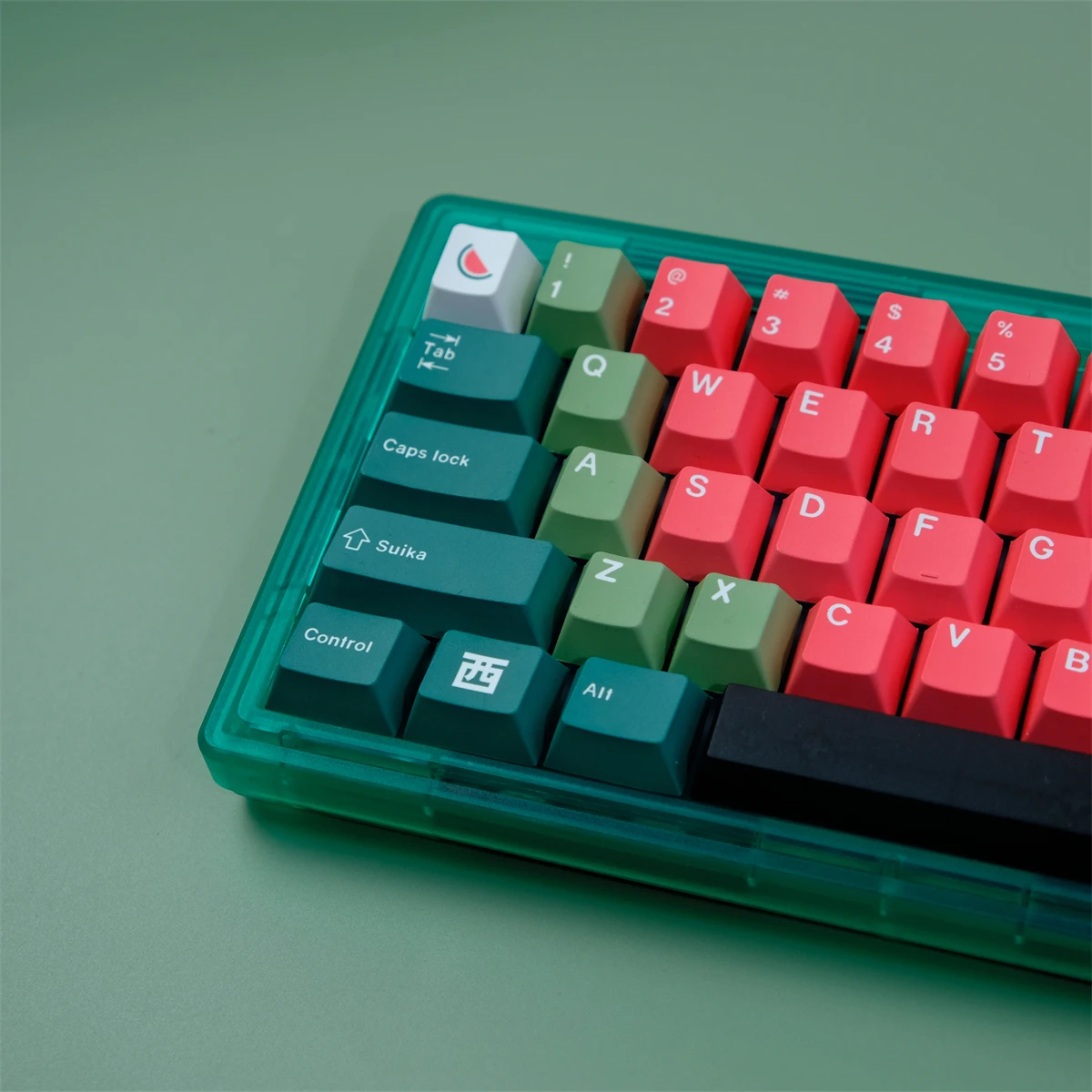 PBT Keycap Set for Mechanical Keyboard,GMK Watermelon Colorway,Cherry Profile