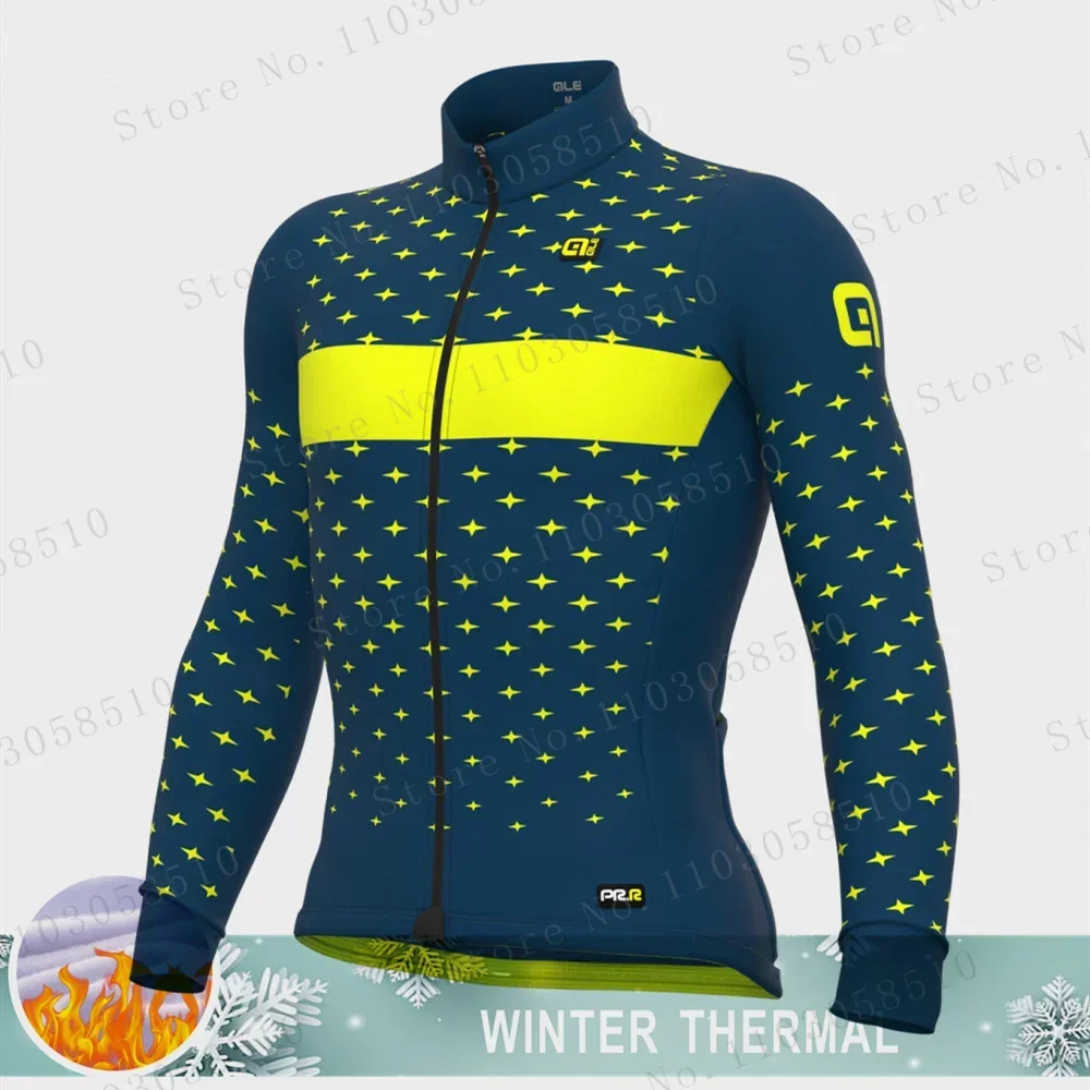 AIE Men Winter Cycling Jacket Long Sleeve Fleece Weatherproof Windbreaker MTB Bicycle Outdoor Sport Clothing Warm Jersey Coat