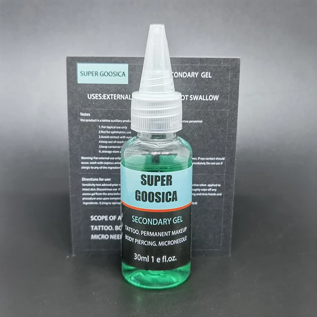 Nowy Super Goosica Tattoo Blue Gel Secondary Gel podczas makijażu permanentnego Microblading Piercing Eyebrow Lip Auxiliary Gel 30ml