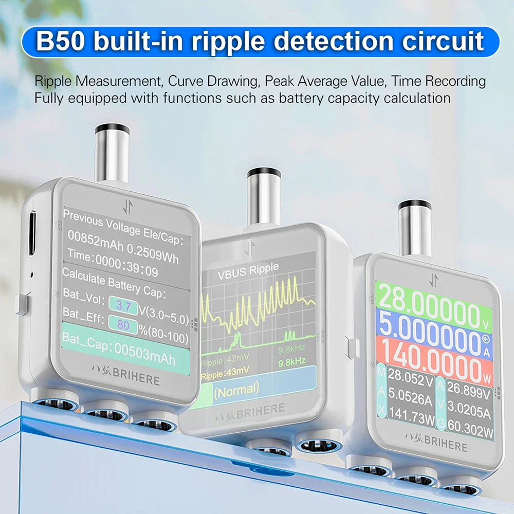 B50 Hochpräzisions-Tester 4,5-80V 600W Digitales Display Voltmeter Amperemeter Wattmeter DC Strom Spannung Leistung DC5.5 Anschluss-Tester – Detail 2