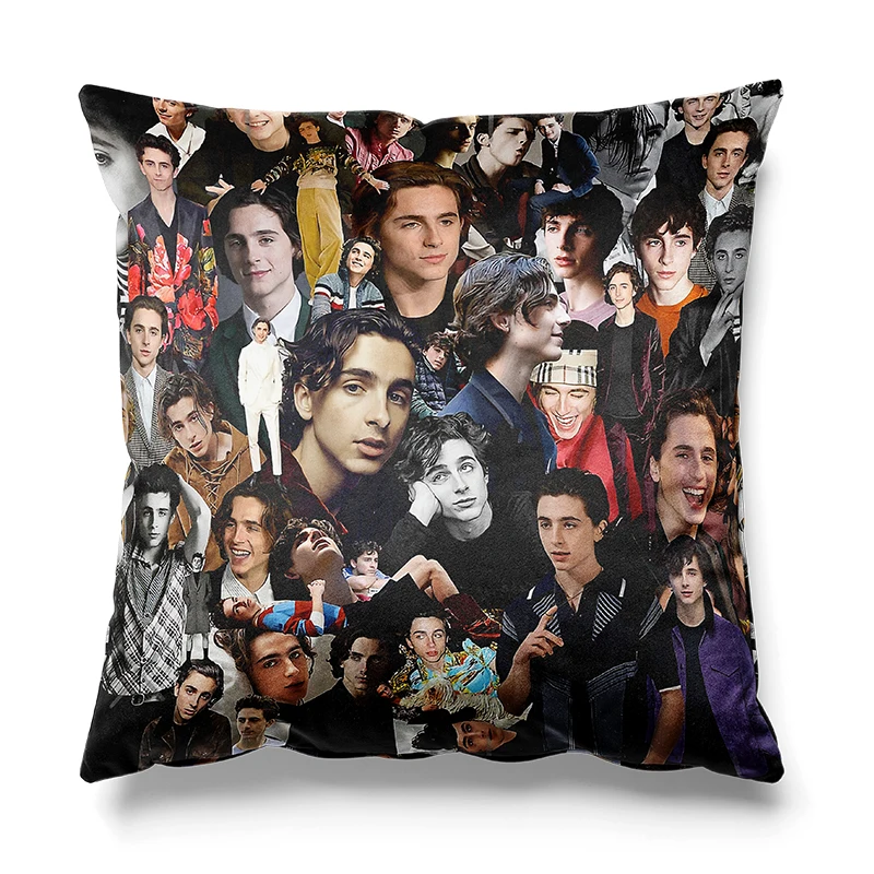 

Aertemisi 18 x 18 дюймов Timothee Chalamet фотоколлаж квадратная подушка чехлы наволочки 45 см x 45 см