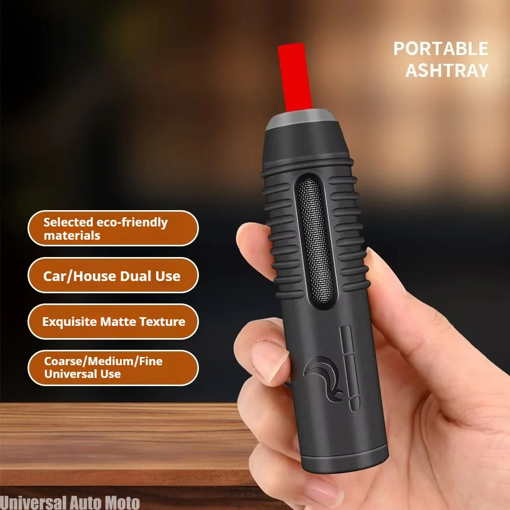 Portable Car Ashtray, No-Fall Ash Control Tool for Vehicles, Lazy Person's Smoking Accessory, Spill-Proof & Easy Clean Design