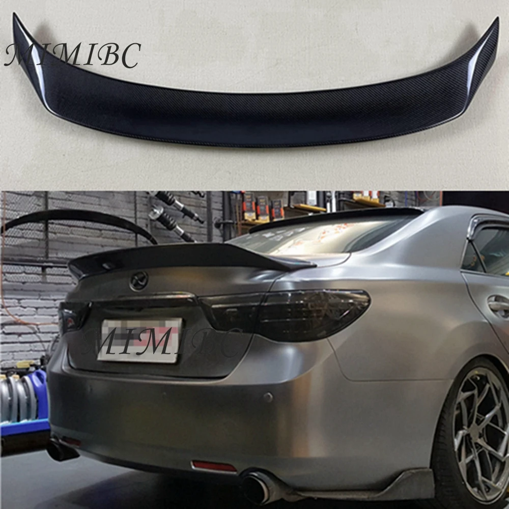 

FOR Toyota Mark X REIZ 2010 -2017 Carbon Spoiler Wing Trunk Lip Boot Cover Car Styling