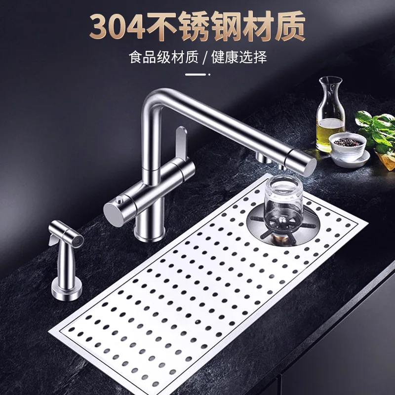 Simple stainless steel bar automatic cup washer, household embedded high pressure rinse