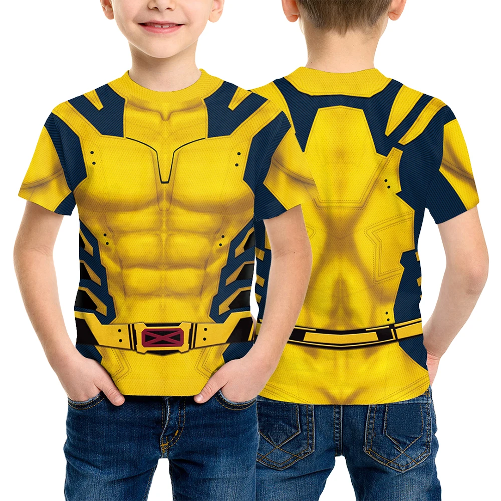 Zawaland Cosplay Superheld Kostuums T-Shirt Kinderen 3d Bedrukte Tops Halloween Carnaval Jongens Shirt Met Korte Mouwen T-Shirts