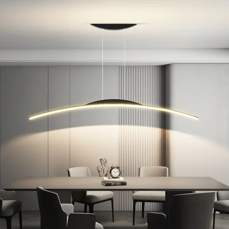 

Modern Resturant Dining Room Hanging Pendant Lamp LED Chandelier Indoor Home Decor Pendant Light 100 120cm Black Suspension Lamp
