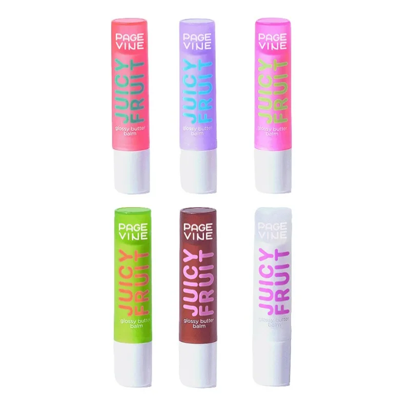 Baume à lèvres aromatisé aux fruits avec gloss brillant, hydratant, gloss à lèvres hydratant et maquillage pour les lèvres