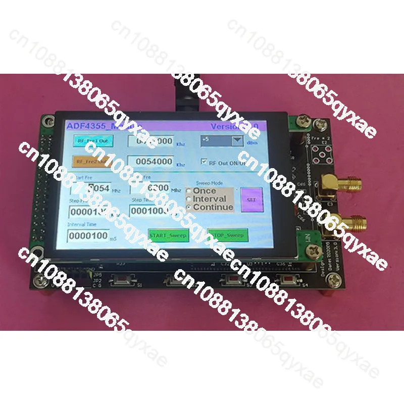 ADF4355 Module, RF Signal Source VCO Microwave Frequency Synthesizer, RF Output Frequency Range: 54 MHz-6800 MHz