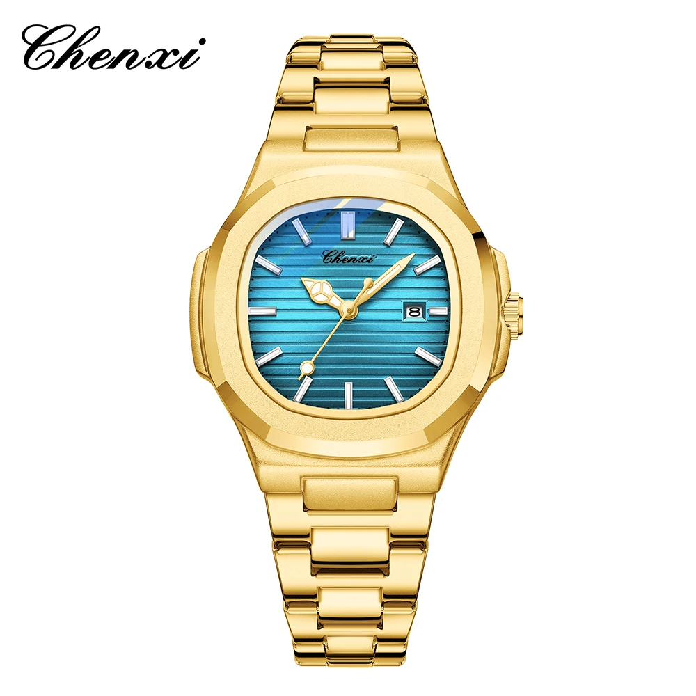 CHENXI Quartz Watches For Women Fashion Gold Women's Wristwatches Luminous Waterproof Calendar Woman Watch