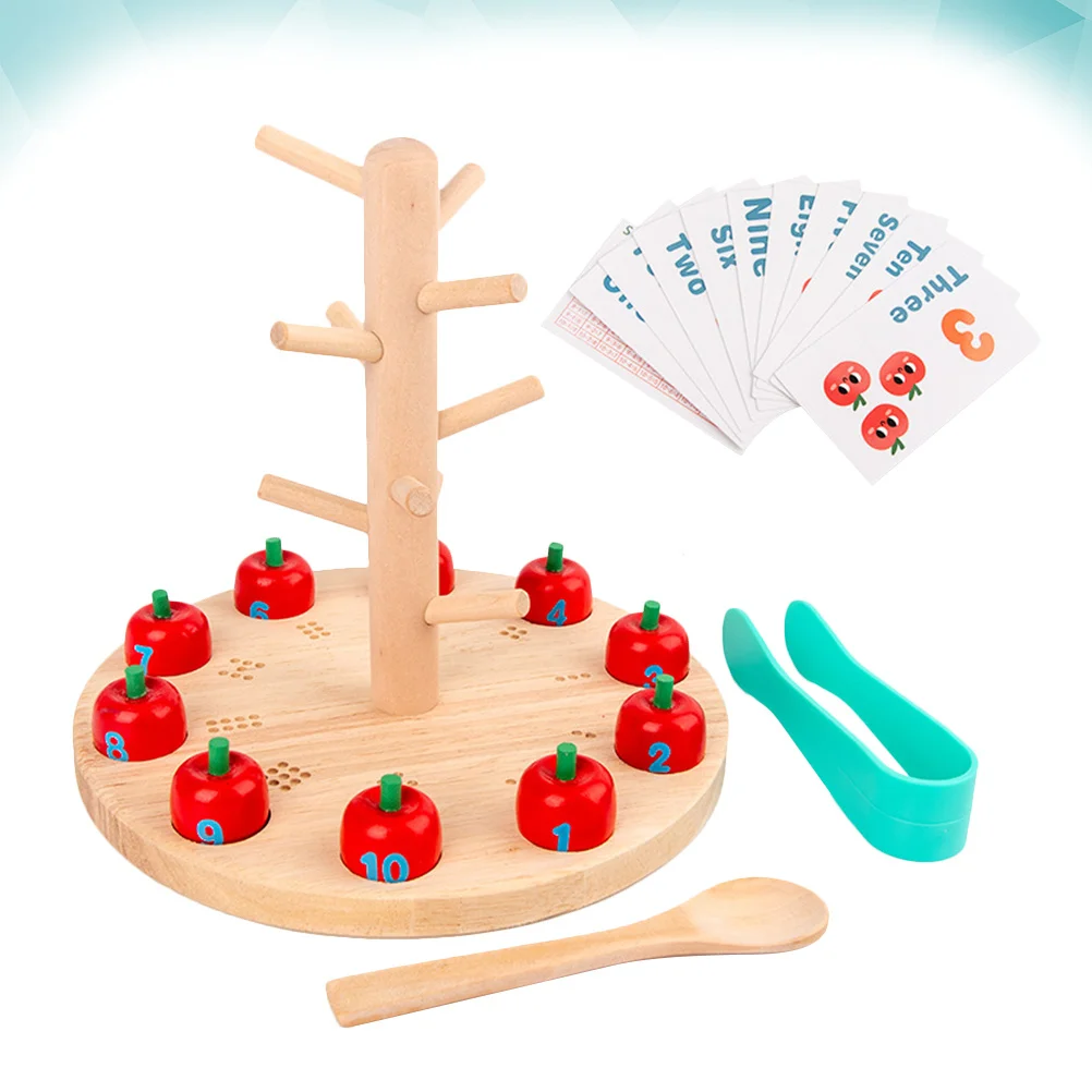 1 Set Tree Digital Wooden Early Education Puzzle For Kids Children Interactive Learning Educational Playthings Building Blocks