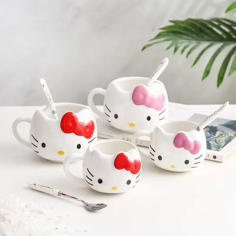 Sanrio Hello Kitty My Melody Kawaii Ceramic Mug Morning Tea Mug Cartoon tazza da caffè al latte di grande capacità giocattolo regalo di san valentino