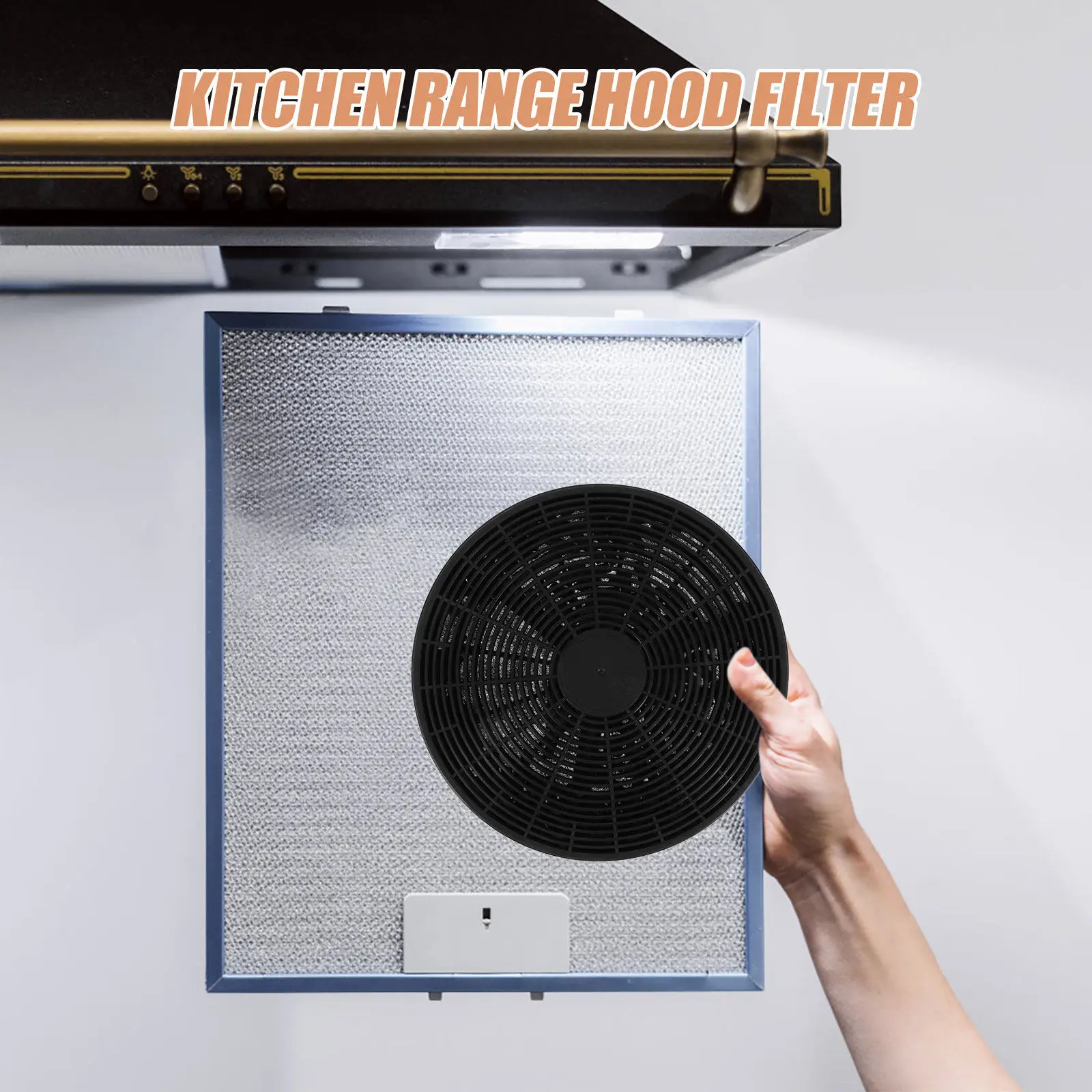 Range Hood Carbon Filter Circular Activated Charcoal High Adsorption Kitchen Exhaust Hood Grease Odor Smoke Filter Replacement