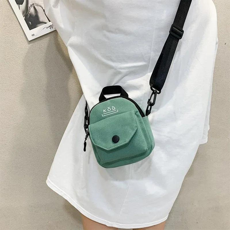 2024 Mini Women Messenger Bags Casual Canvas Shopper Shoulder Bags Women Handbags Crossbody Small Shoulder Bags for Women