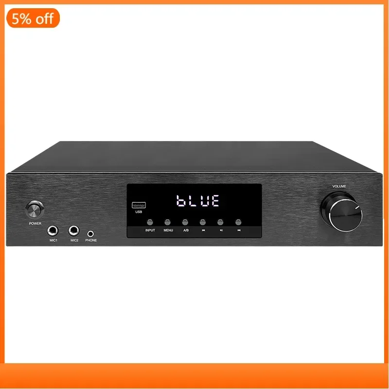 

Мощный HI-FI аудиоусилитель для караоке 400 Вт, 4-канальный дизайн A/B Zone для домашнего и коммерческого использования, OEM-производство допускается