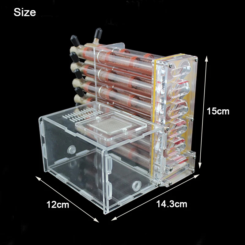 12 шт. бамбуковая пробирка Муравьиное гнездо с зоной охоты акриловая муравьиная ферма муравьиный дом Конура домашний муравейник мастерская насекомые гостиничный замок