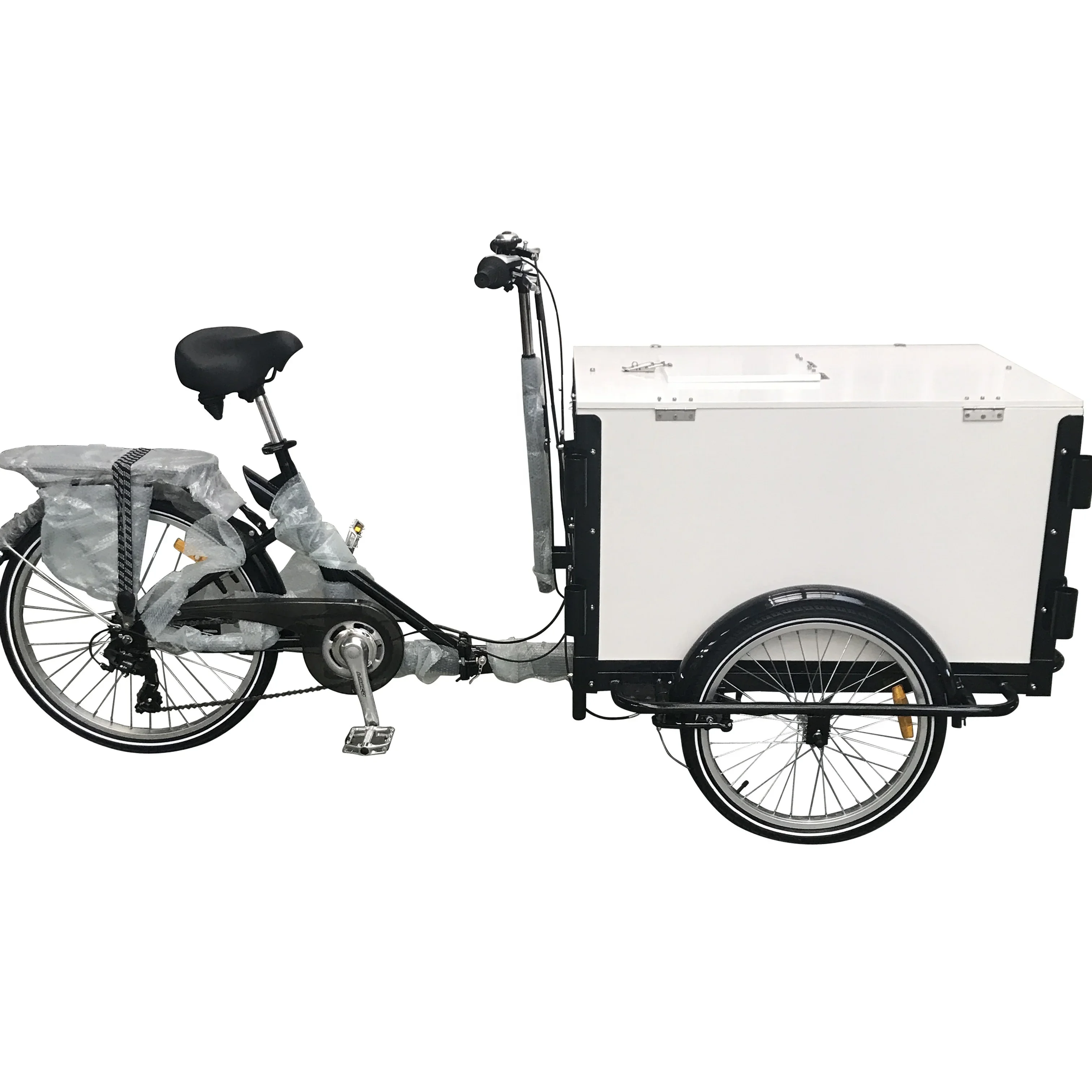 

Manpower Cargo Bike Pedal Assist 7 Speed Customized Tricycle For Stress Business