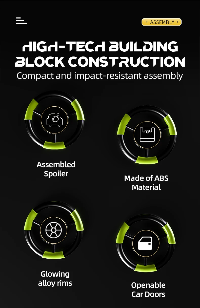 Toylinx 1:14 Technische Bausteine Rennwagen Modell Sammlerstück Auto Konstruktionsspielzeug für Jungen Desktop-Dekorationen mit Box – Detail 3