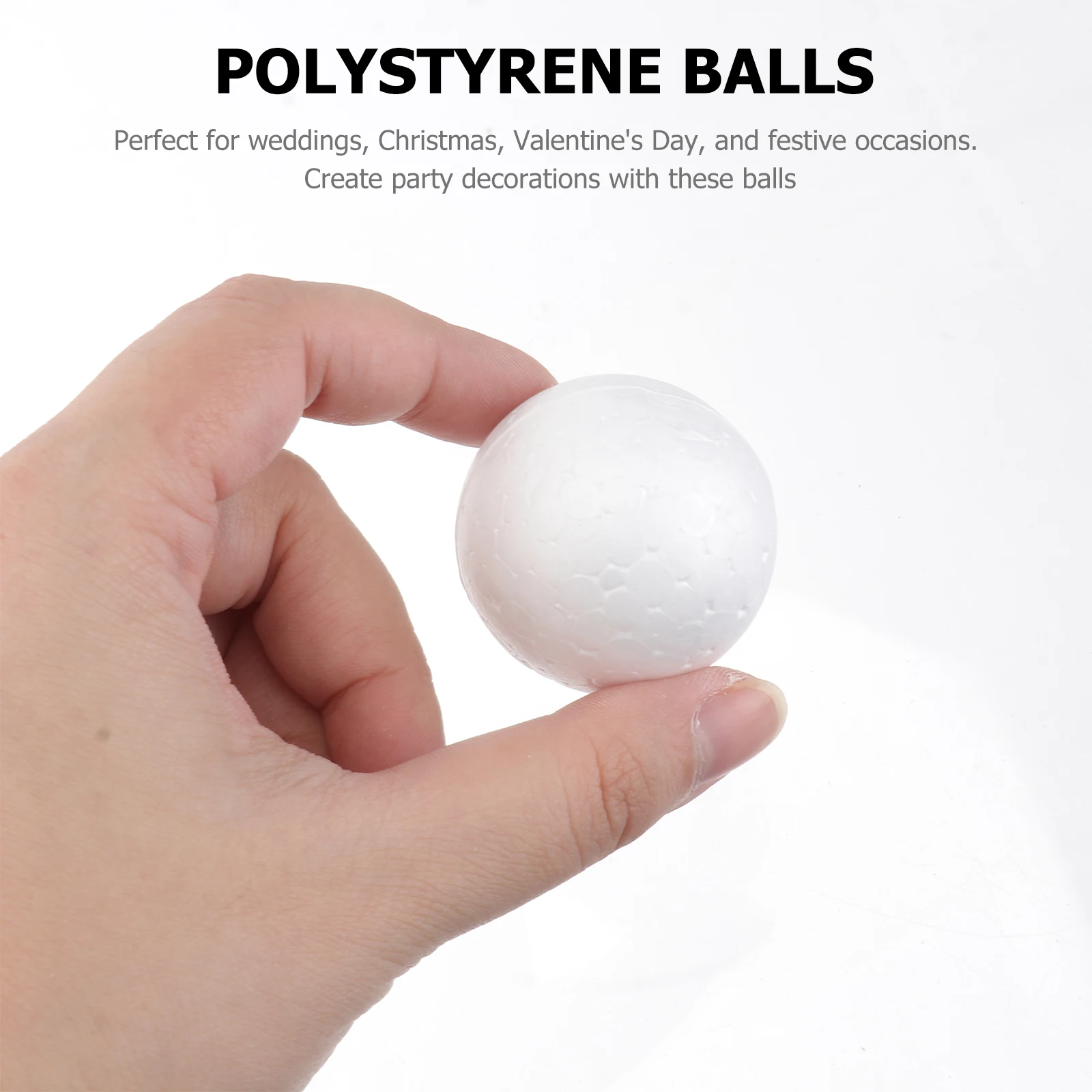 Weißer Schaumstoff Stress Bulk Foam Ballsation Modeling Craft Solid Polystyrol Round Spheres DIY Stuff Balls For Wedding Party