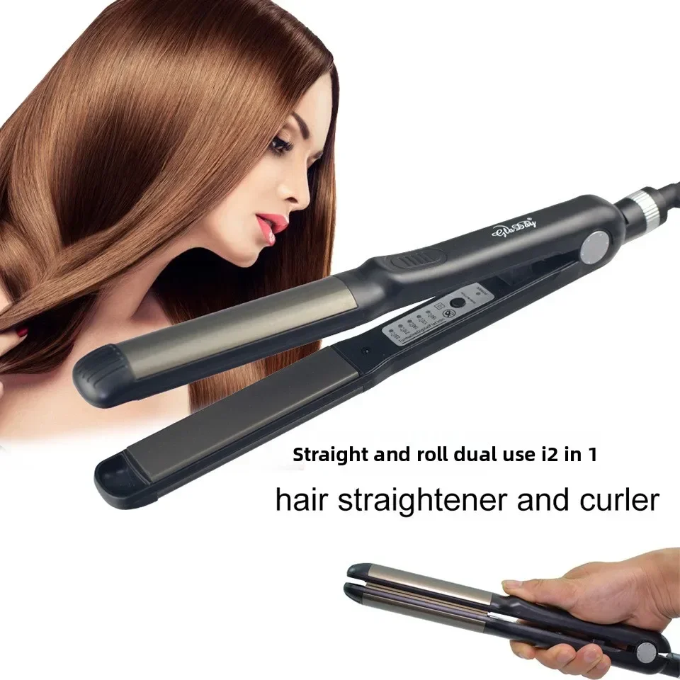 High quality   Multifunctional Roll-straight Dual-purpose Electric Splint Does Not Hurt Hair, Curling Iron Bangs Pull Straight P