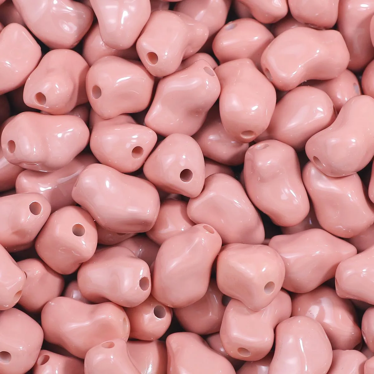 20 x 13 mm Acryl-Chips in Hautton für die handgefertigte DIY-Schmuckherstellung – geeignet für Perlenschnüre, lose Perlen und Zubehör