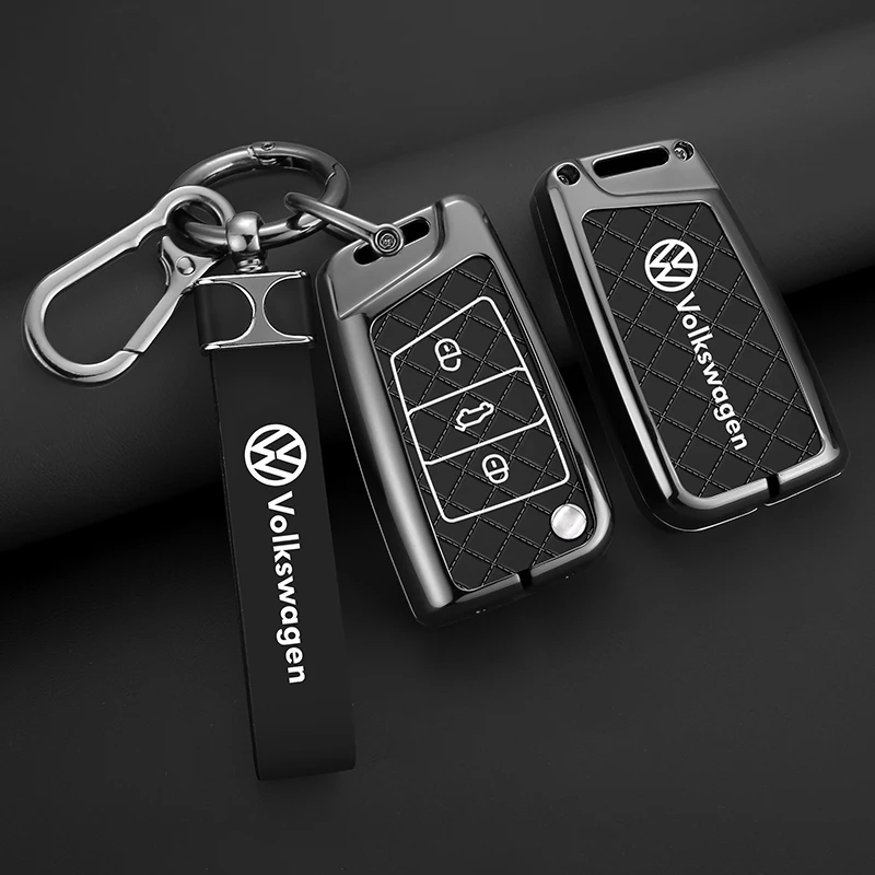 

Zinc Alloy Car Remote Key Case Cover For VW Volkswagen Golf 7 MK7 Tiguan MK2 For SEAT Ateca Leon FR 2 Ibiza For Skoda Octavia