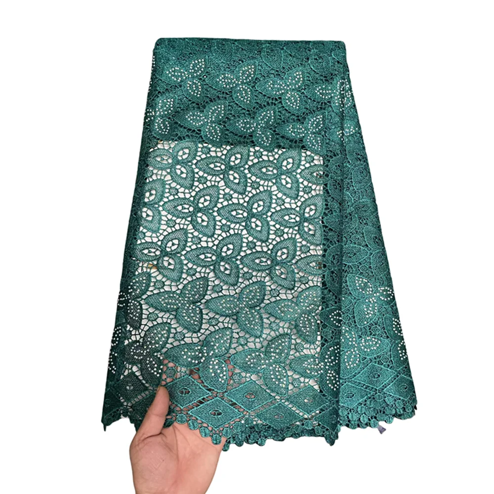 

5 Yards African Soft Guipure Cord Lace Fabric 2026 High Quality French Water Soluble Lace Fabric For Wedding Party 1F405