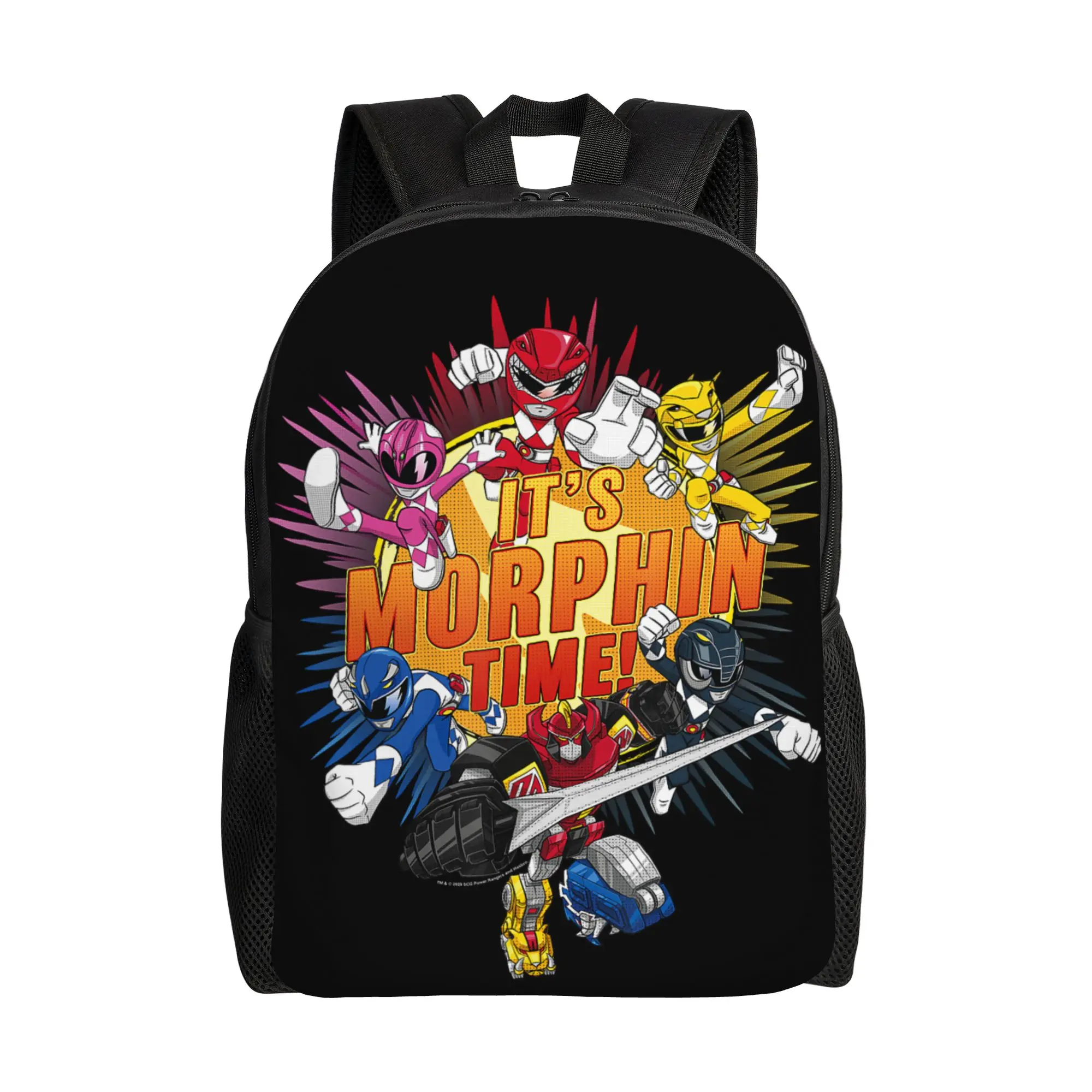 

Bandai backpacks Power Rangers It's Morphin Time Comic Megazord Group Shot Daypack mochila Office Work Large Capacity Rucksack