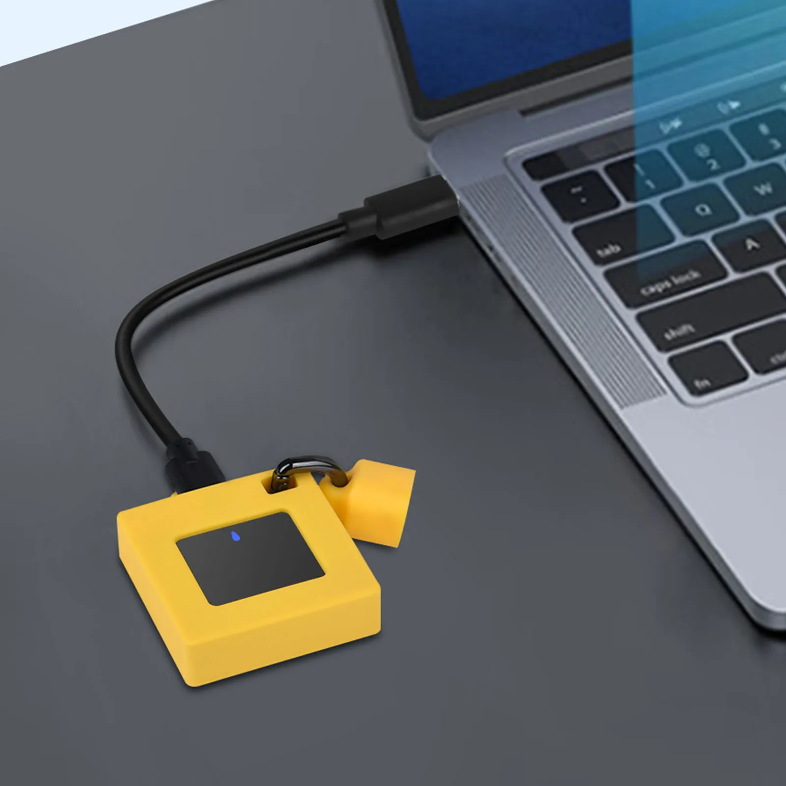 Type-C Enclosure NVMe with Active Cooling System Silicone Case Enclosure 10Gbps USB 3.2 Gen2 for Laptops and Smartphones