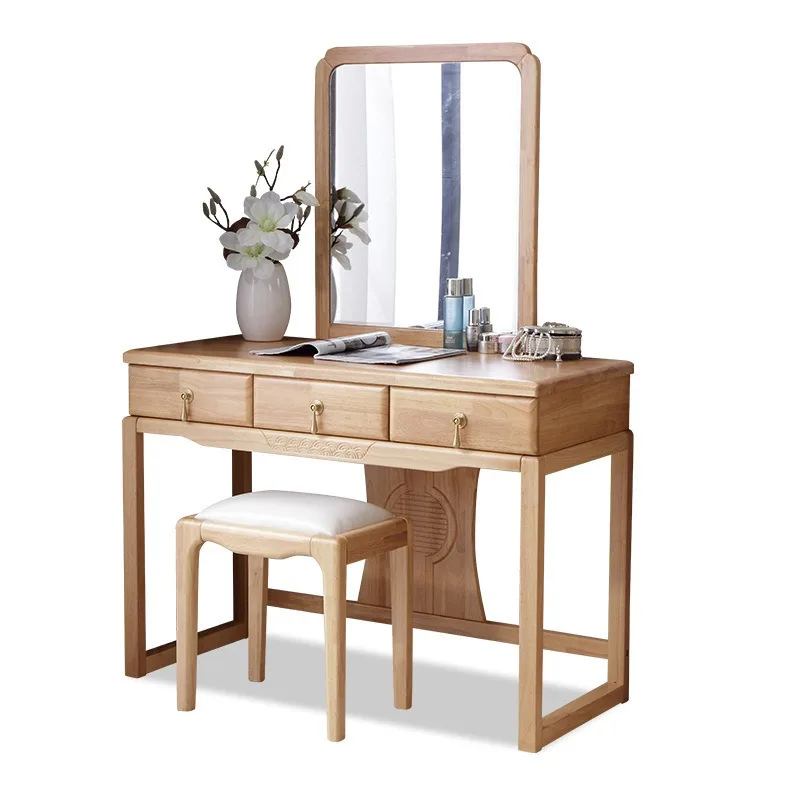 

Solid wood dresser desk integrated new Chinese