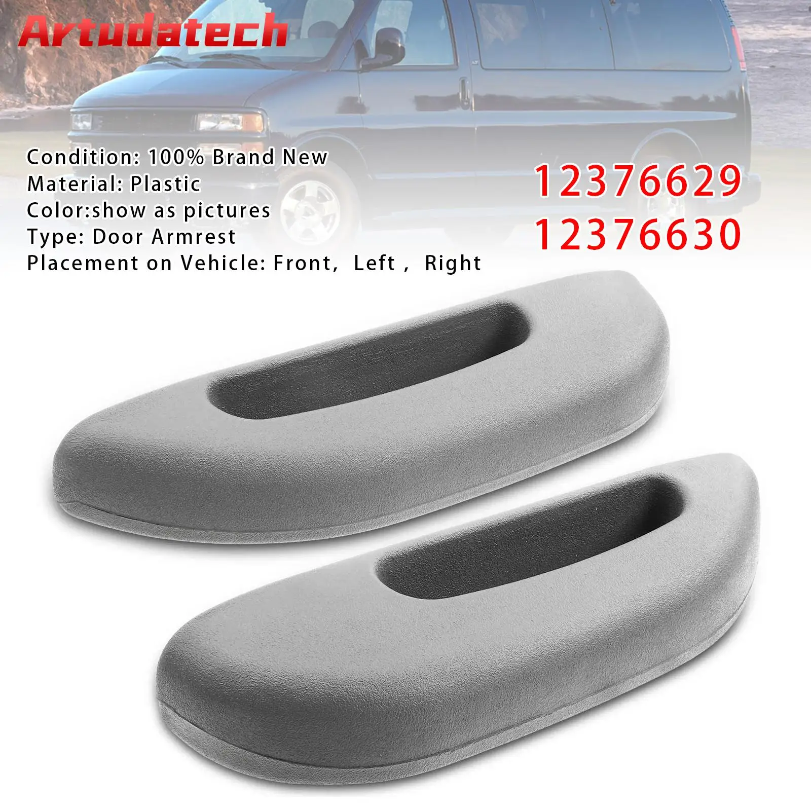 

Artudatech 2PCS Door Armrest Pull Handle Cover For Chevrolet Express 1500 GMC Savana 1500 Car Accessories