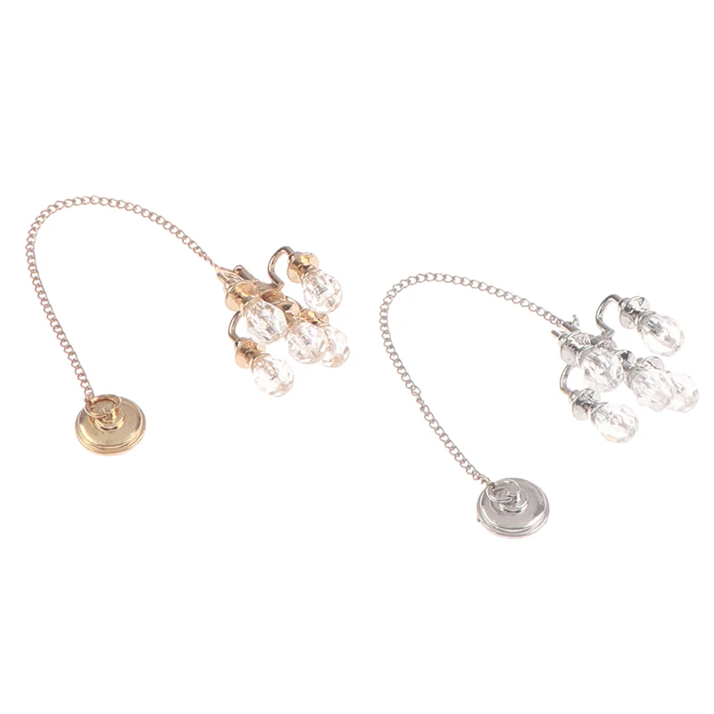 

1pcs 1:12 Dollhouse Miniature Lamp Chandelier Mini Ceiling Light For Doll House Decor