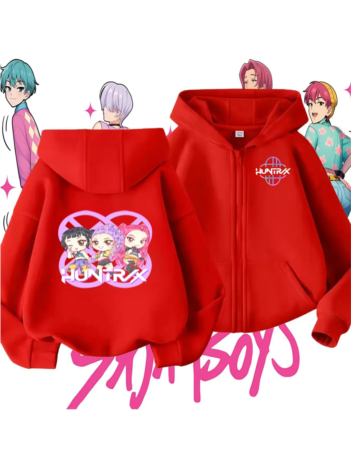 

Demon Hunters Children's Cardigan Outer, Spring and Autumn Sweater, Men and Girls 'Athletic Wear, All Match