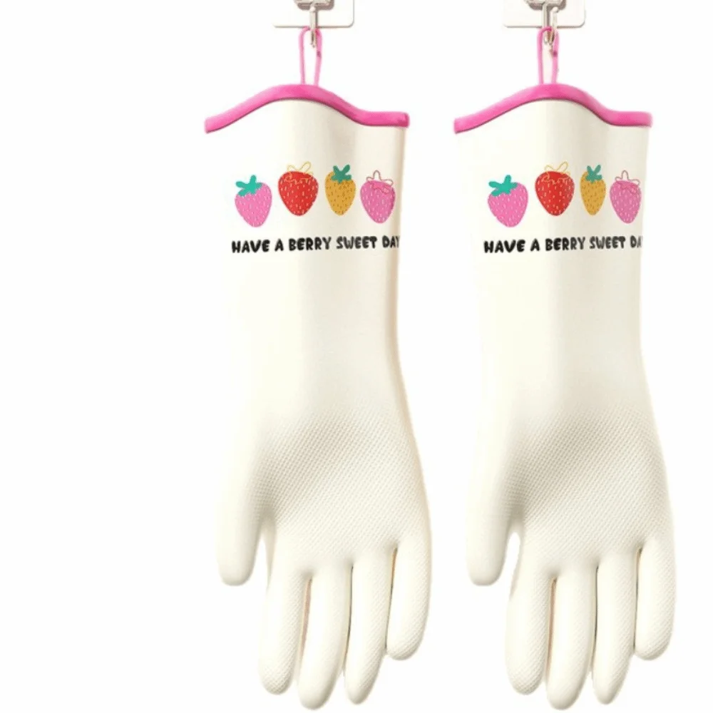 

Wear-resistant Kitchen Gloves Waterproof Thickened Dishwashing Gloves Cartoon Food Grade Household Gloves Household Cleaning