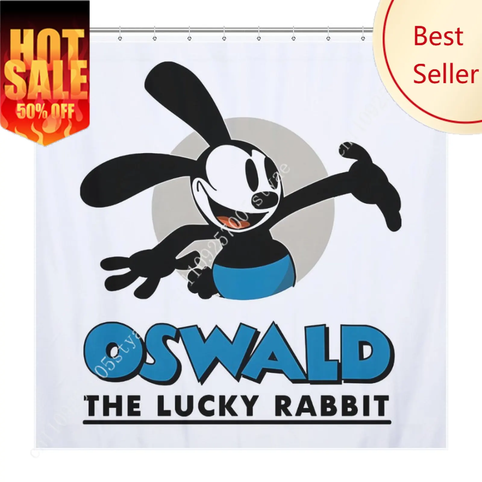 

Oswald Shower Curtain Disney Cartoon Movie Kids Cute Animal Bathroom Home Party Decor Waterproof Custom Bath Curtain