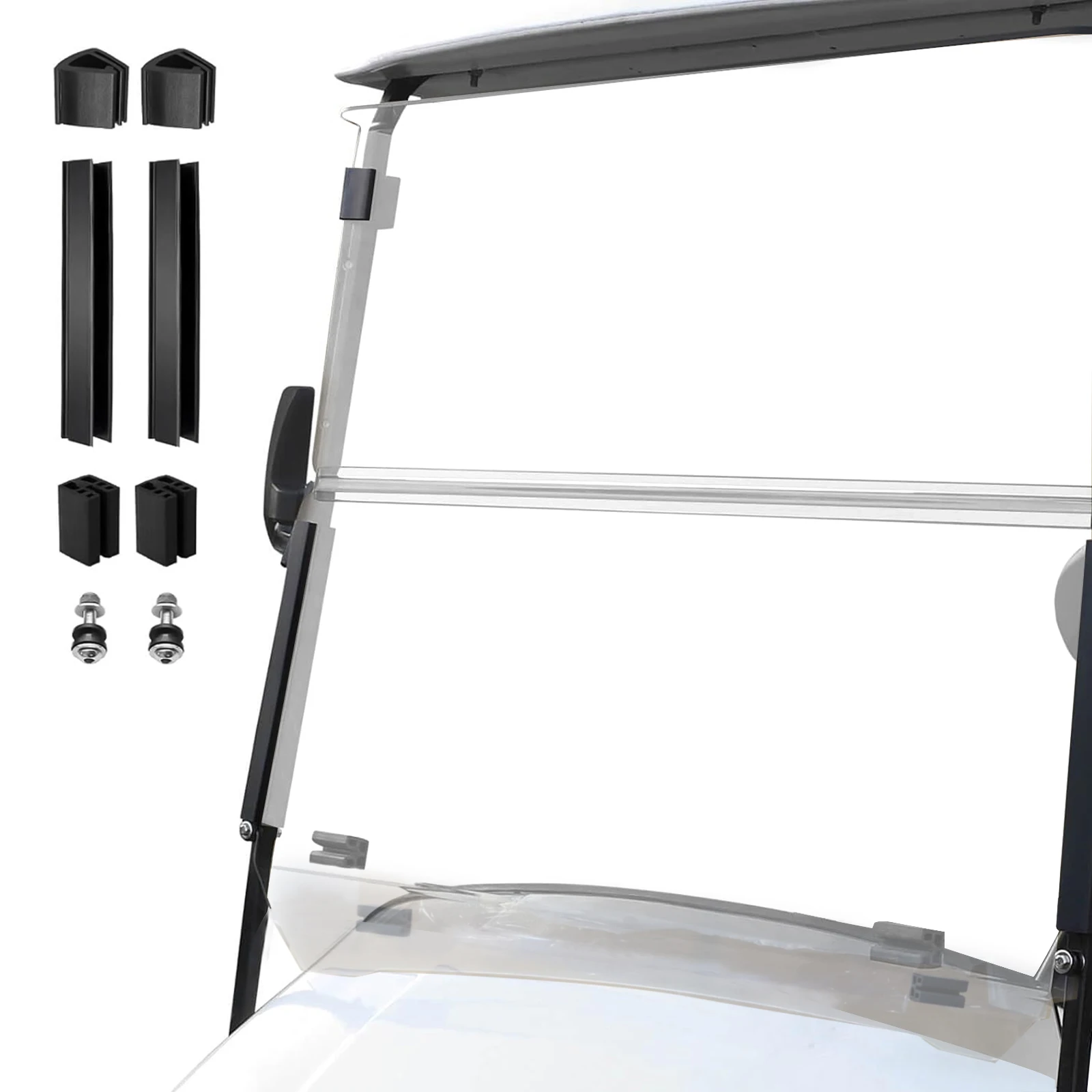 Club Cart Windshield Folding Clear Acrylic Wind Deflector Portable UV Protection Golf Accessories for 2007-2016 G29/Drive Models