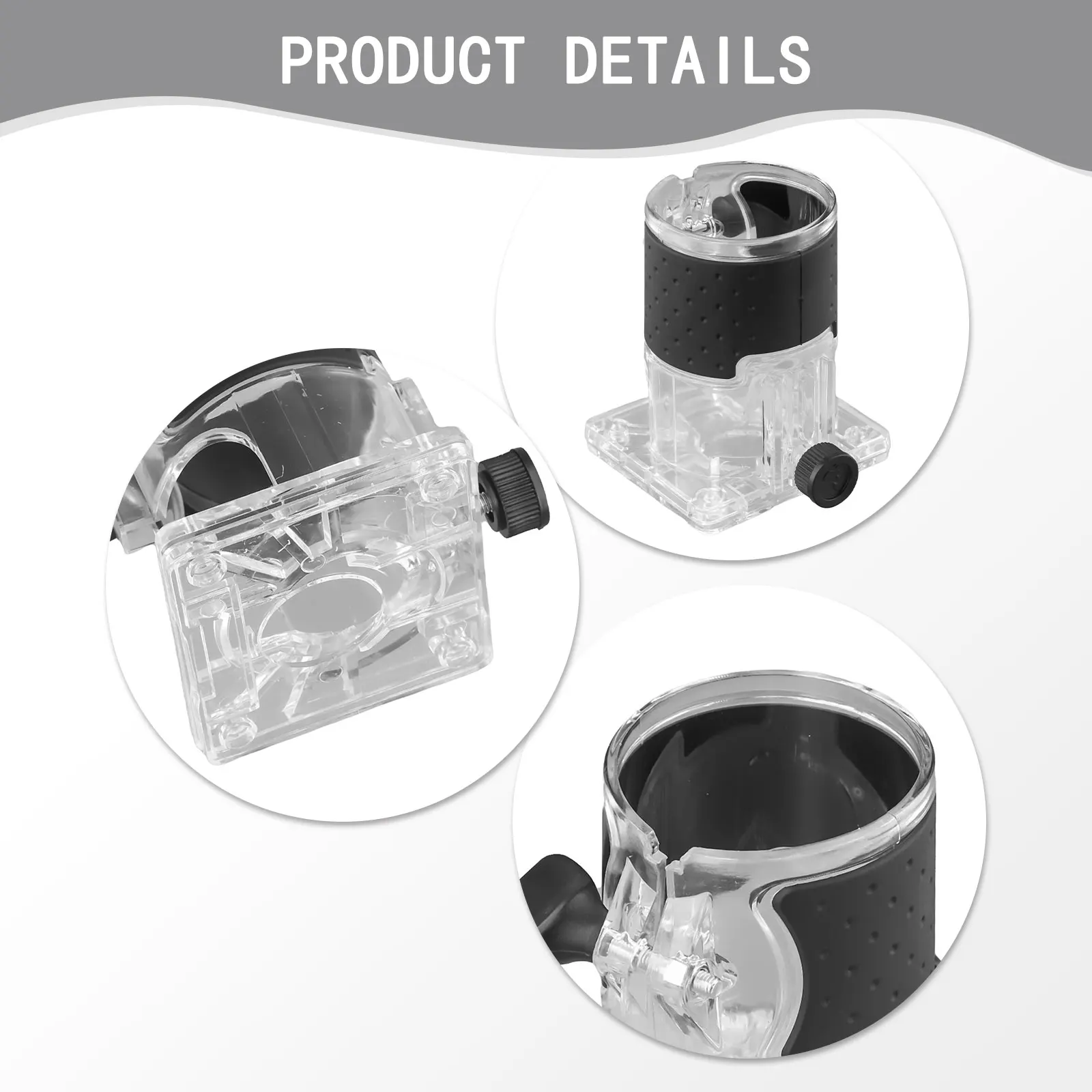 High Quality Router Base Tool Woodworking 1 Piece 95*83*106mm Accessories Plastic Replacement Transparent/Black