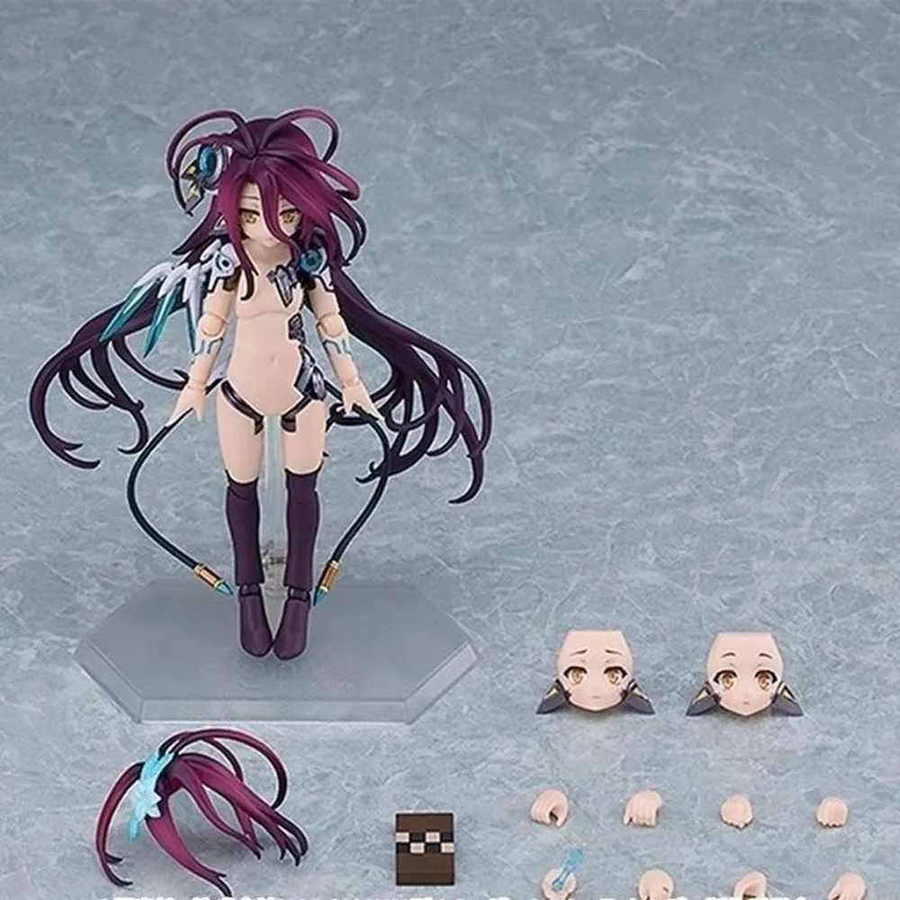 Figma 604 sem jogo sem vida zero schwi max fábrica meninas brinquedos anime japonês pvc figura de ação brinquedo jogo modelo colecionável boneca