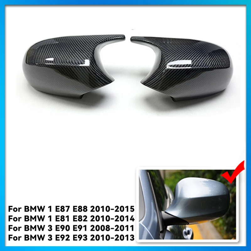 E90 E91 Zwart M3 Stijl Cover E81 E82 E87 E88 voor BMW 1 3 Serie E92 E93 Koolstofvezel M Look Achteruitkijkspiegel Cap Auto Accessoires