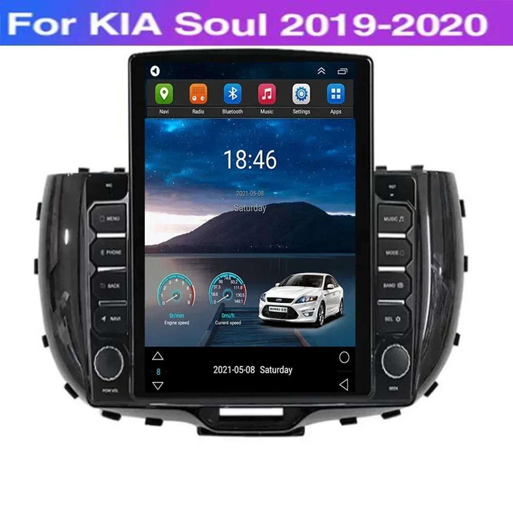 For Tesla Style 2Din Android 13 Car Radio for Kia Soul SK3 2019 to2035 Multimedia Video Player GPS Stereo Carplay DSP RDS Camera 