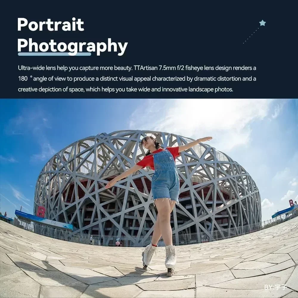 TTArtisan 7.5 مللي متر F2.0 عدسة APS-C فتحة كبيرة كاميرات عين السمكة عدسة لنيكون Z سوني E فوجي X M4/3 كانون EOS M L جبل الكاميرا