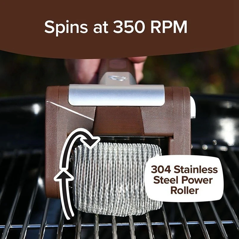 

Replaceable Brush Heads Wireless Electric Stainless Steel Grill Food Grill Brush BBQ Accessoires Effective Convenient-A51M