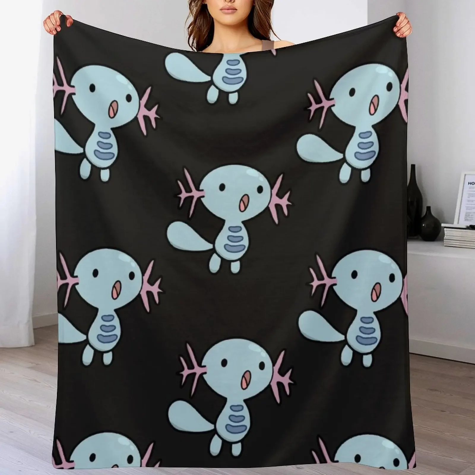 Wooper Cutie Throw Blanket Furry Summer Beautifuls Cute Blankets