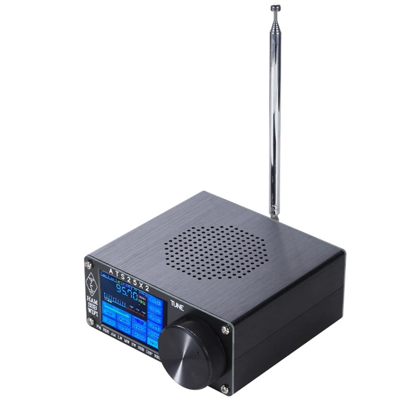 Полнодиапазонный приемник для сканирования спектра ATS25X2 FM/LW/MW/SW/SSB WIFI FM RDS APP Network Black