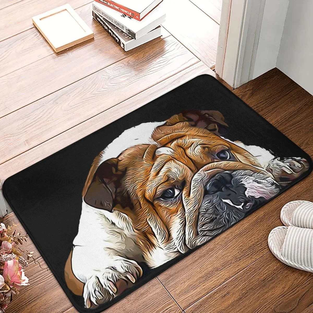 French Bulldog Frenchie Dog Bath Non-Slip Carpet English British Living Room Mat Welcome Doormat Home Decor Rug