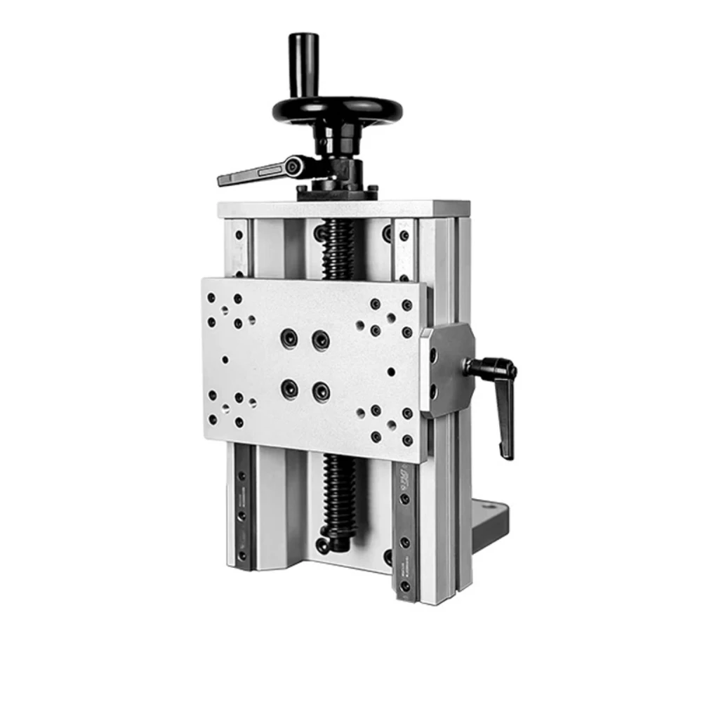 X-Axis Heavy Load Optical Inspection Manual Adjustment Module – Trapezoidal Screw, Dual Linear Guide Rail, HHQ31-L220