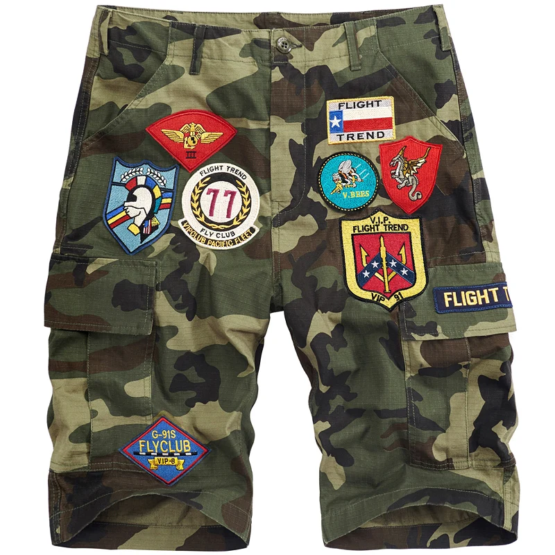 

VIP Summer Workwear Camouflage Shorts Men's Trendy Brand INS Loose Five-Quarter Length Beach Sports Loose Seven-Quarter Length