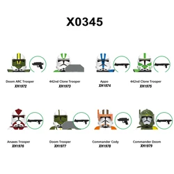 빌딩 블록 클론 트루퍼 브릭 갈릭틱 마린 피규어 엘리트 분대 트루퍼, 둠 트루퍼 미니 조립 완구, 세트당 8 개