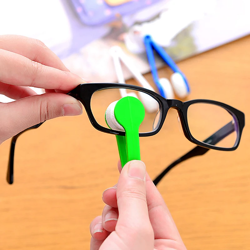 New Creative Two-side Glasses Brush Soft Microfiber Spectacles Cleaner Glasses Cleaner Rub Eyeglass Cleaning Brush Wiping Tool