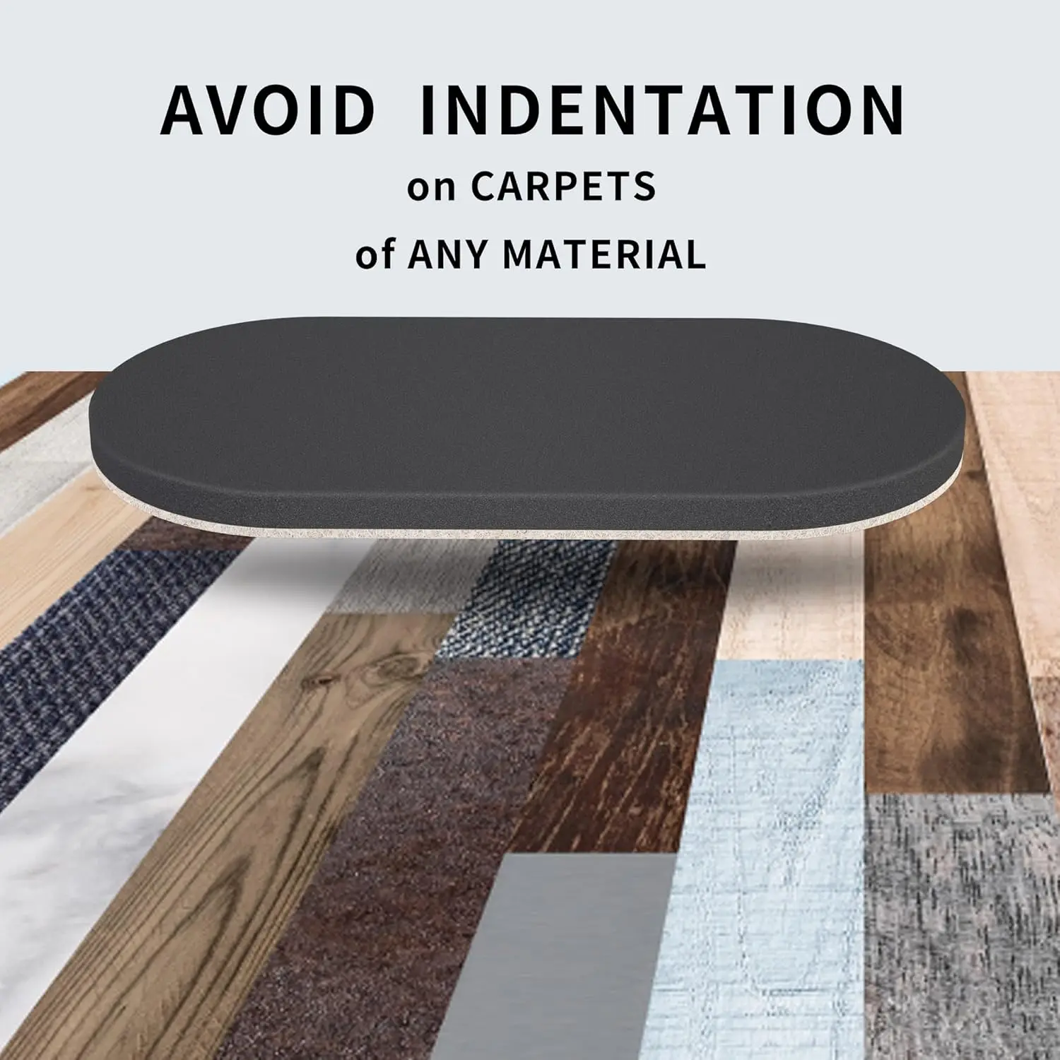 Description Picture 3 of item4/8 Heavy Duty Furniture Gliders - 9.5" round , reusable hardwood floor moving mats, anti-scratch felt and rubber foam