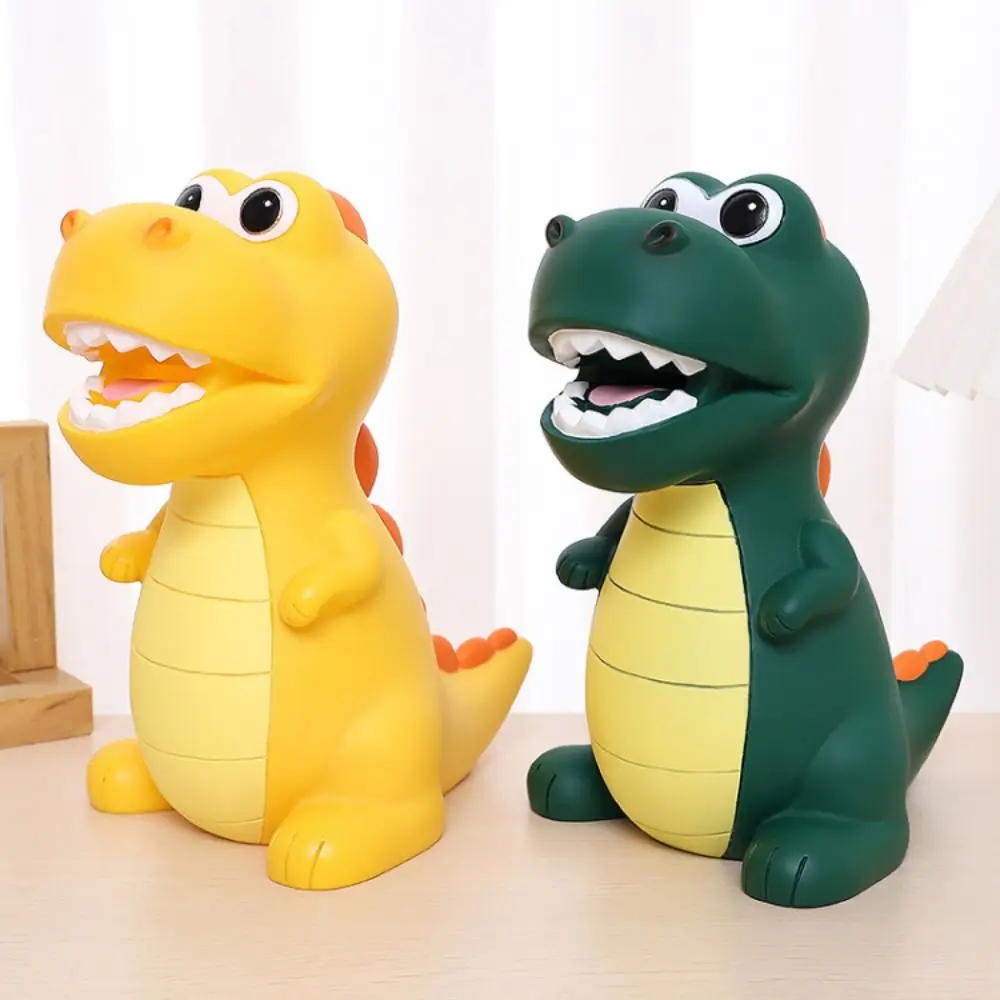 

Anti-fall Dinosaur Piggy Ban Large Capacity PVC Enamel Coins Storage Box Standing Position Sitting Position Coins Money Case